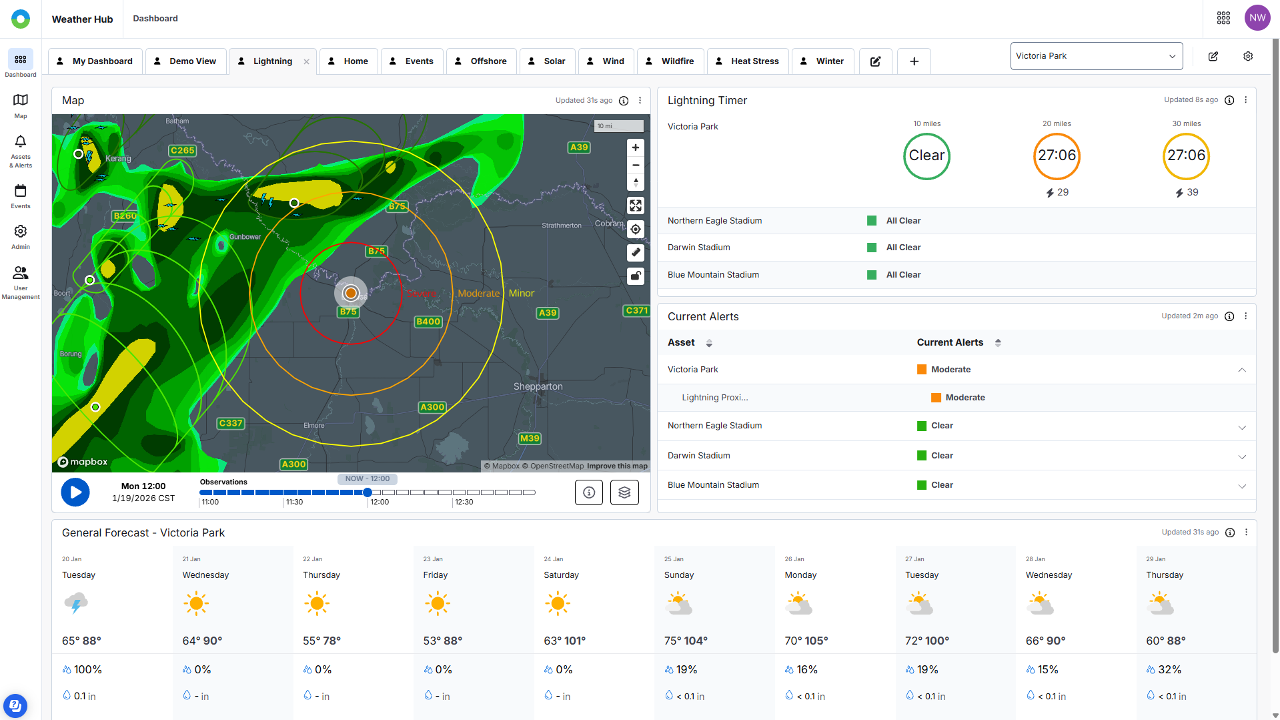 DTN Weather Hub for Outdoor Safety screenshot 2 - targeted alerts