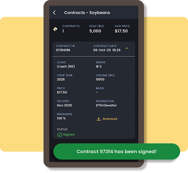 DTN Grain Discovery screenshot 01 Digital Contracting & E-Signatures