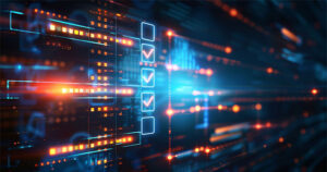 technological interface with checked items in list