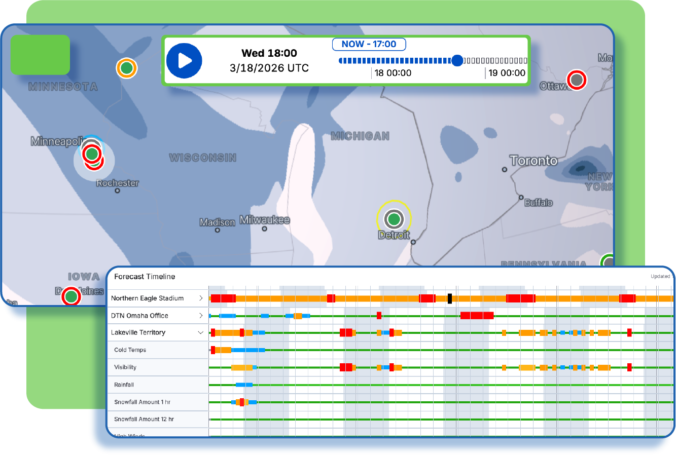 DTN Weather Hub for Utilities screenshot - Risk Scoring